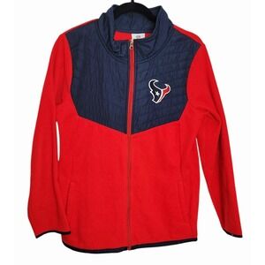 NFL Houston Texans Full Zip Jacket Red Navy‎ Youth XL 14-16
